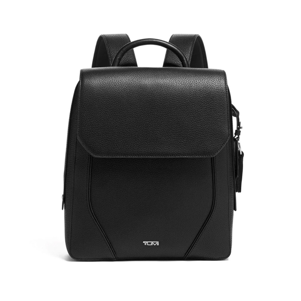 Tumi Black Leather Backpack